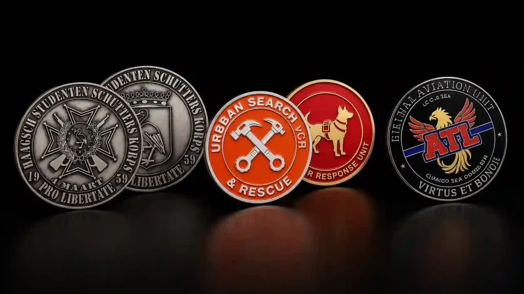 custom challenge coins chart