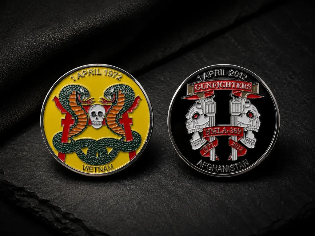 custom marine corps squafron challenge coins
