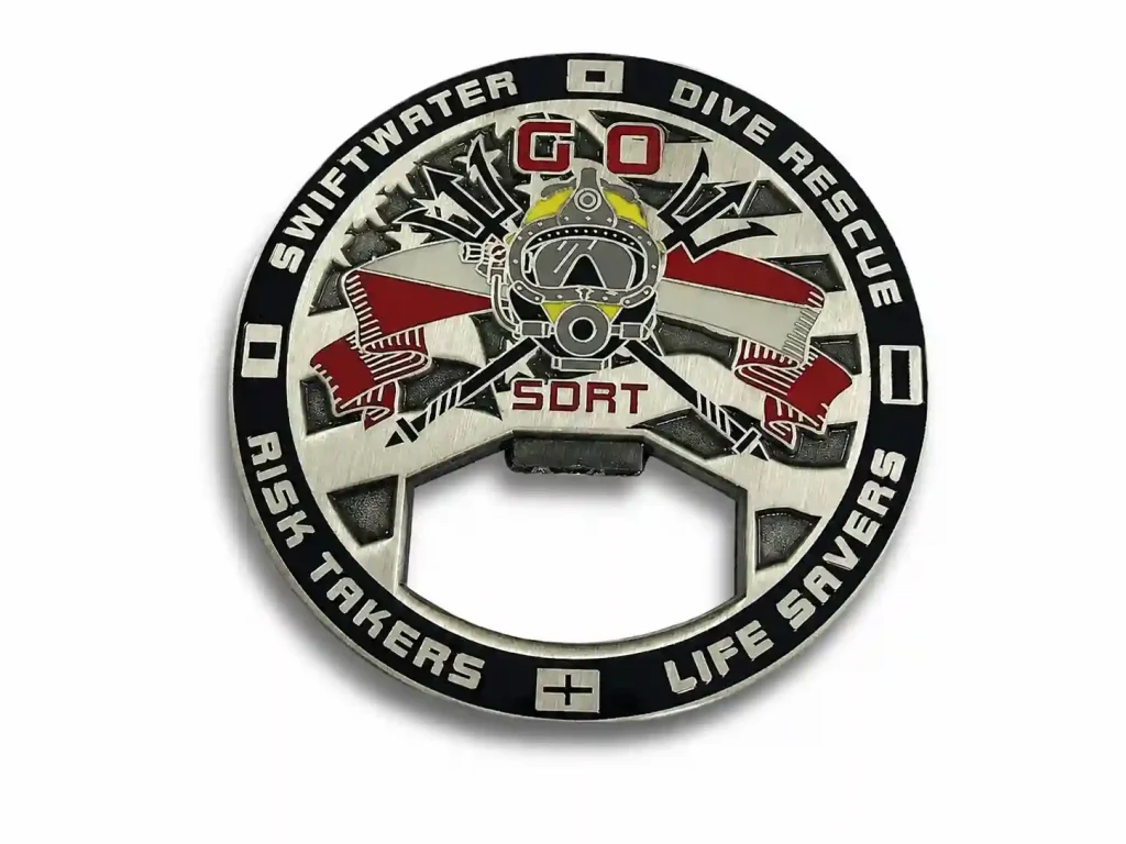 Swiftwater Dive Rescue challenge coins